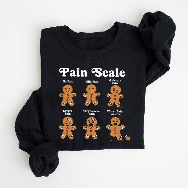 Christmas Nurse Funny Pain Scale Holiday Nurse T-Shirt / Sweatshirt / Hoodie