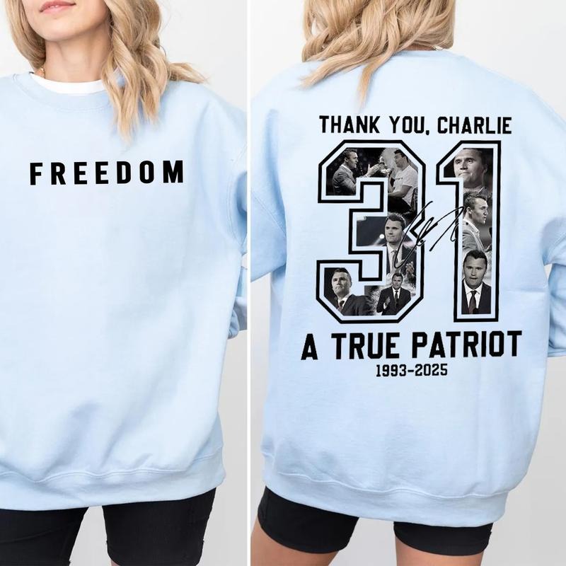 Freedom Charlie Kirk True Patriot Graphic T-Shirt / Sweatshirt / Hoodie
