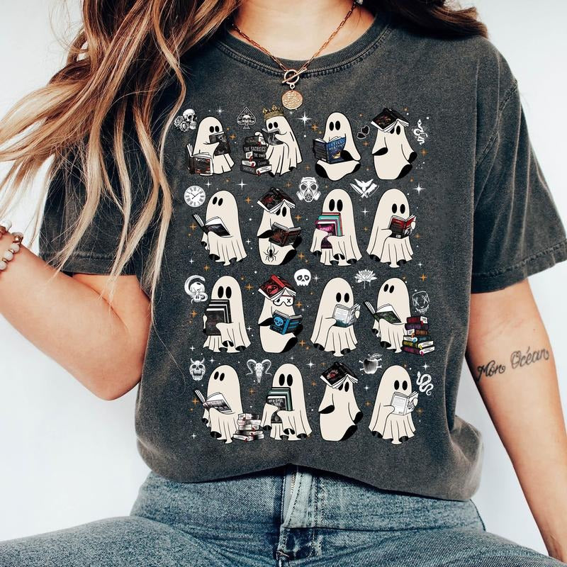 Ghosts Reading Dark Romance Series Books T-Shirt / Sweatshirt / Hoodie