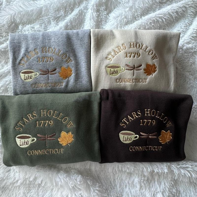 Fall Embroidered Stars Hollow T-Shirt / Sweatshirt / Hoodie
