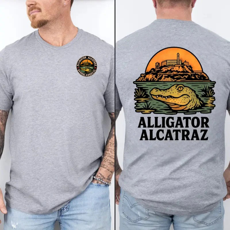 Alligator Alcatraz Funny Retro Florida Gator T-Shirt / Sweatshirt / Hoodie