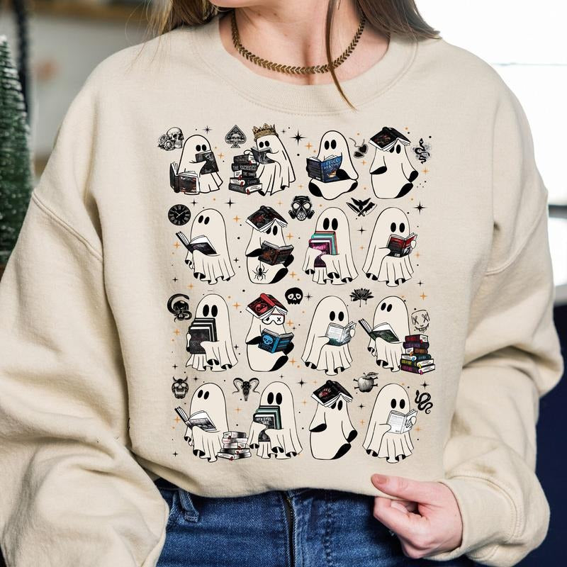 Ghosts Reading Dark Romance Series Books T-Shirt / Sweatshirt / Hoodie