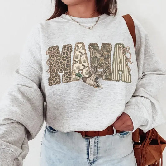 Duck Hunting Camouflage Mama Graphic Outdoors Mothers Day Gift T-Shirt / Sweatshirt / Hoodie
