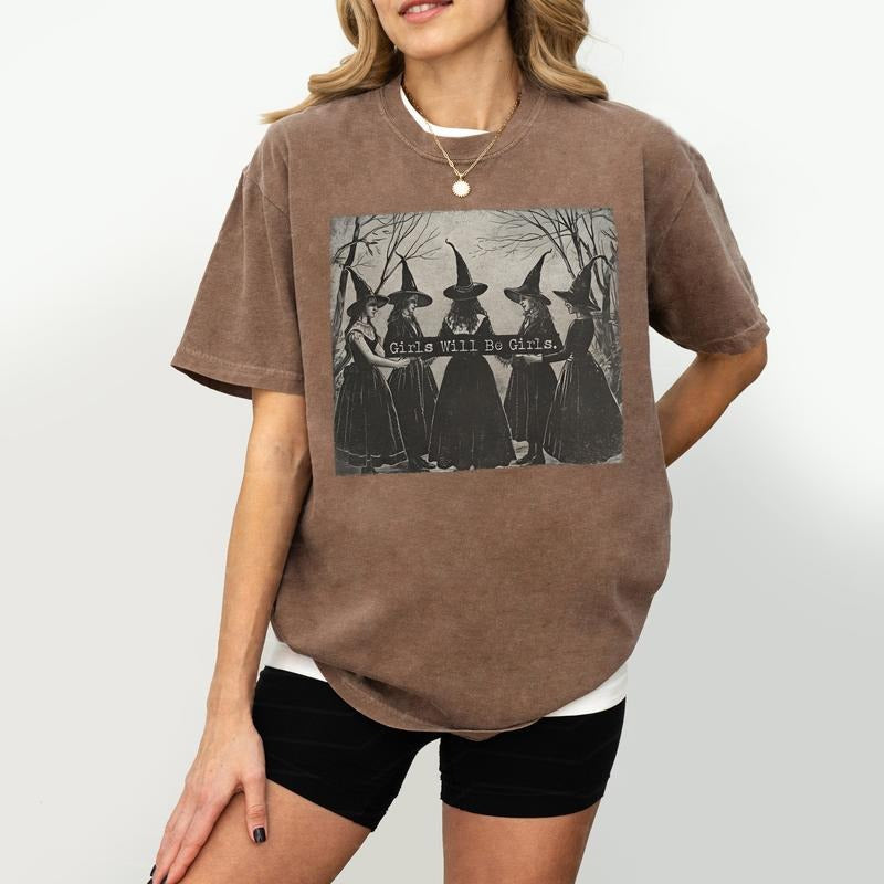 Vintage Girls Will Be Girls Witch T-Shirt / Sweatshirt / Hoodie
