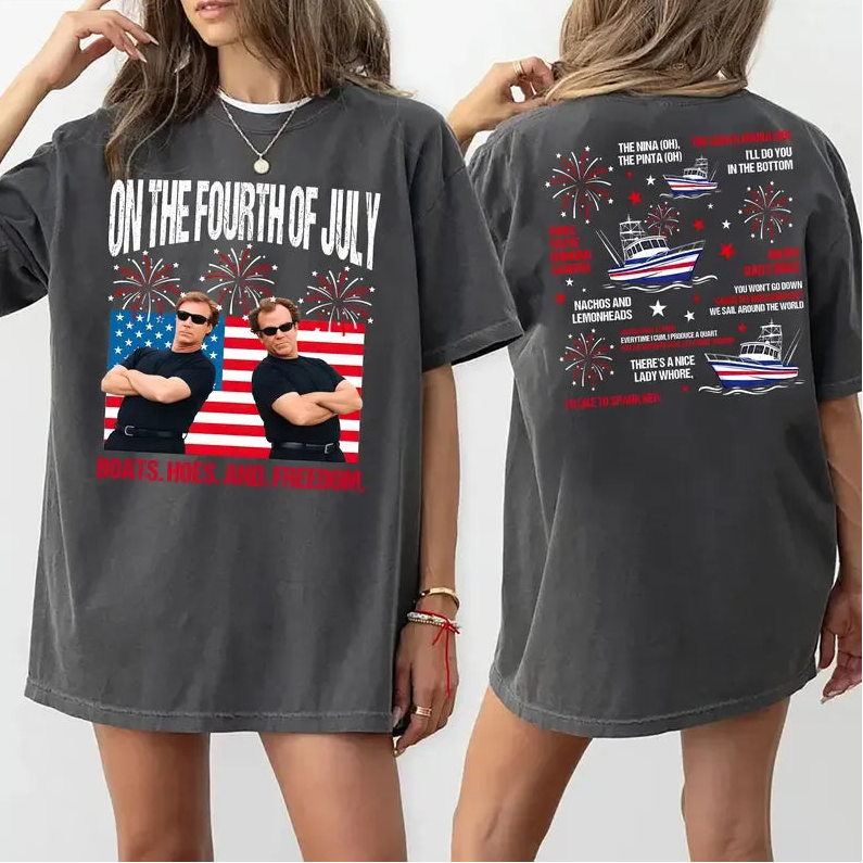 Step Brothers Brand On The Fourth Of July Boats Hoes And Freedom T-Shirt / Sweatshirt / Hoodie