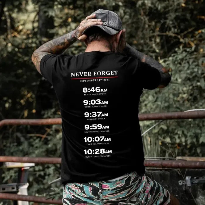Never Forget September 11 Memorial Timeline T-Shirt / Sweatshirt / Hoodie