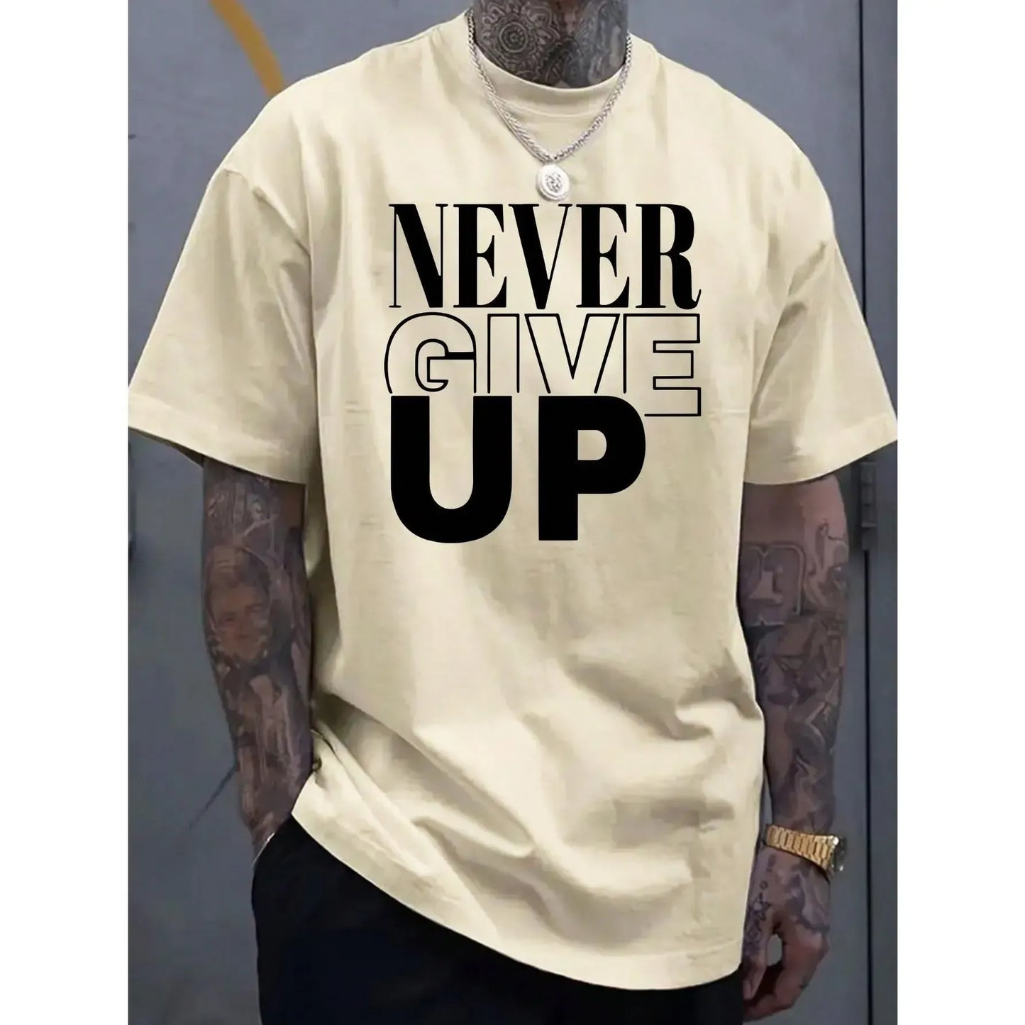 Never Give Up Bold Message T-Shirt / Sweatshirt / Hoodie