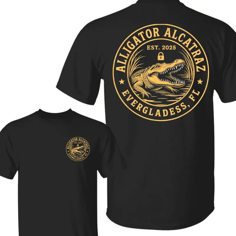 Alligator Alcatraz Florida Everglades Funny Retro T-Shirt / Sweatshirt / Hoodie