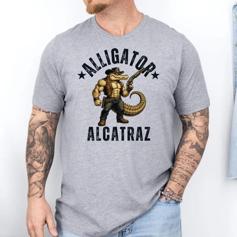Alligator Alcatraz Funny Everglades Parody T-Shirt / Sweatshirt / Hoodie