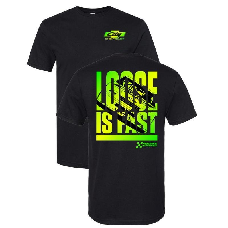 Loose Is Fast Neon Green Stock Car Graphic T-Shirt / Sweatshirt / Hoodie