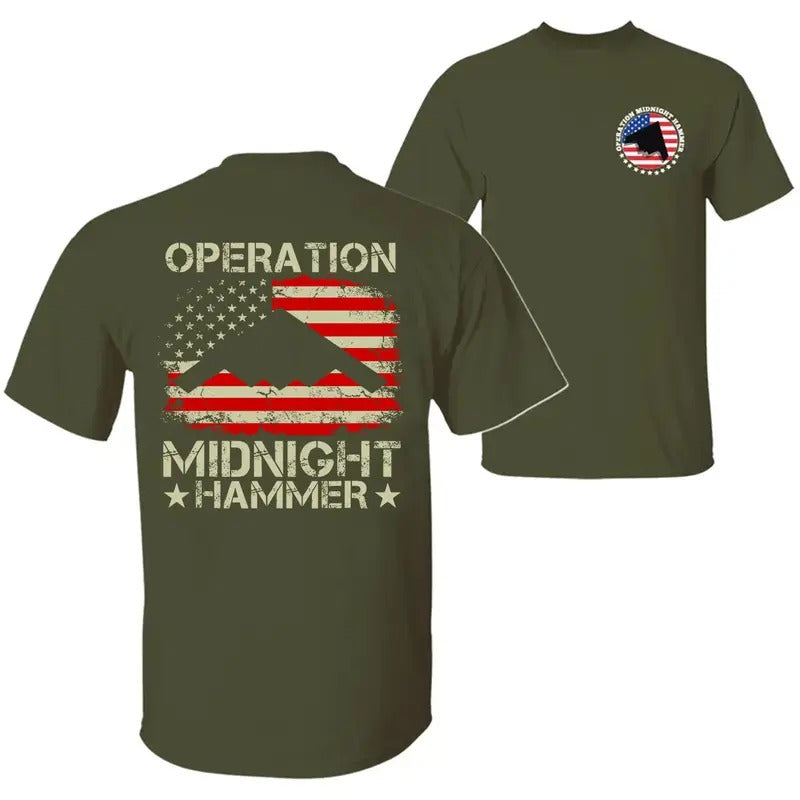 Operation Midnight Hammer With American Flag T-Shirt / Sweatshirt / Hoodie