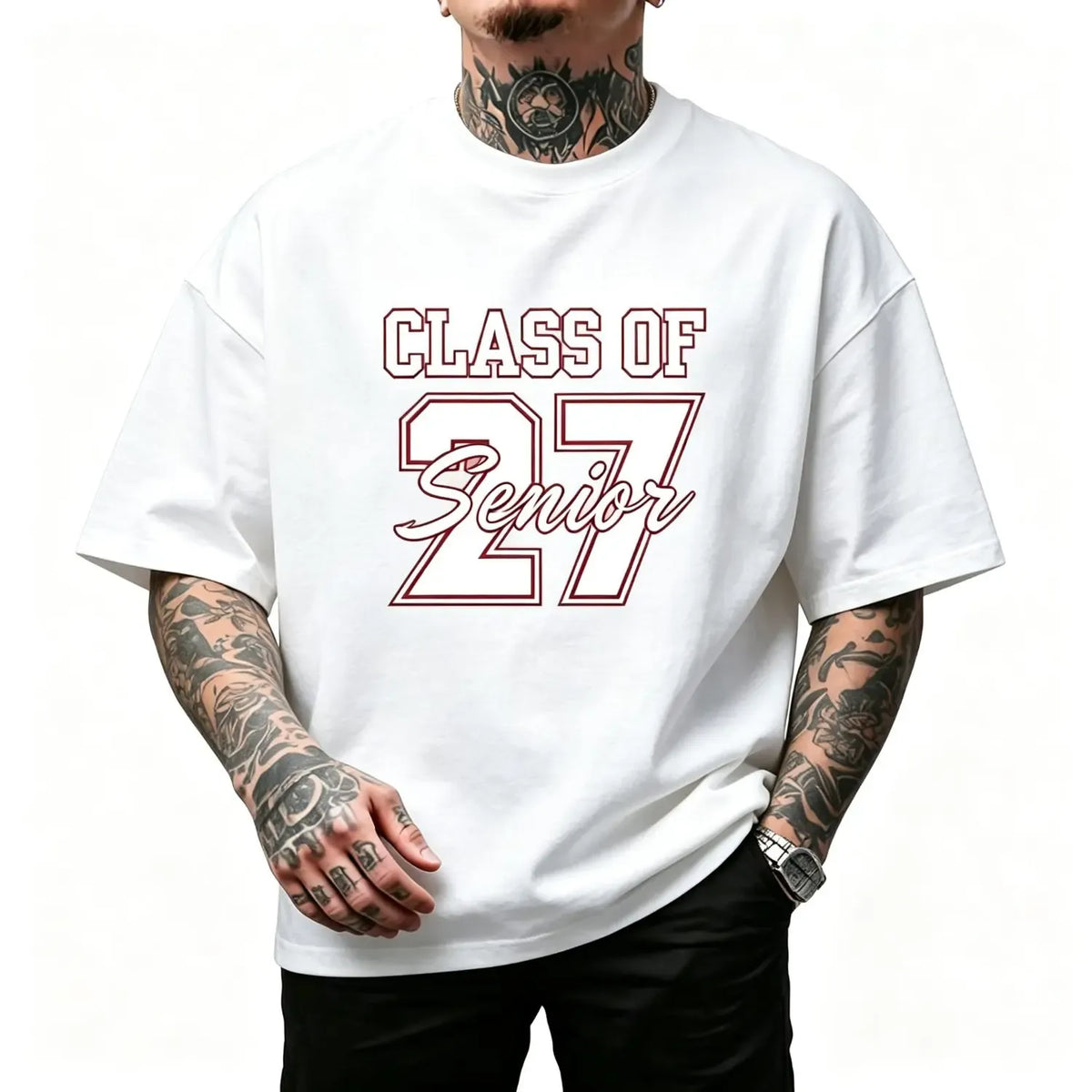 Class Of 27 Senior Letter Print T-Shirt / Sweatshirt / Hoodie