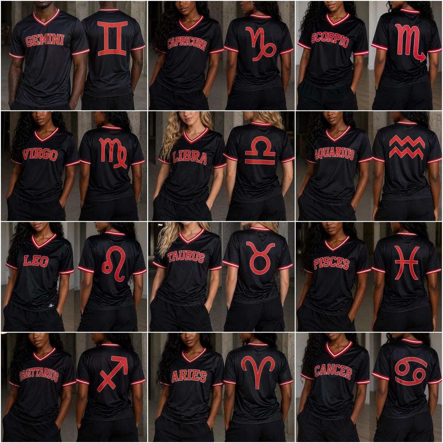 Astrology Front & Back Summer Design Breathable Athletic Jersey