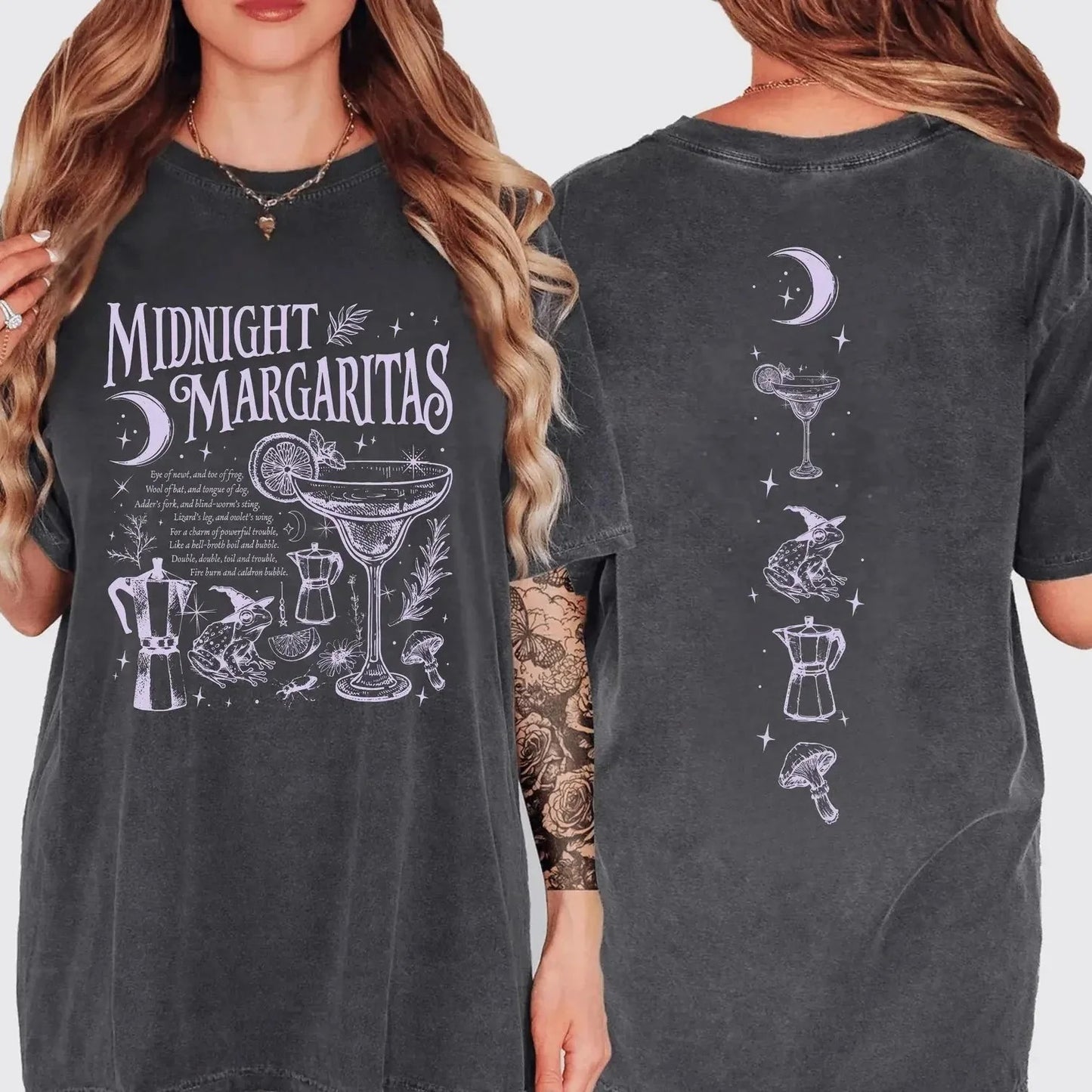 Salt Rosemary Lavender Love Witchy Cocktail Graphic Magical Halloween T-Shirt / Sweatshirt / Hoodie