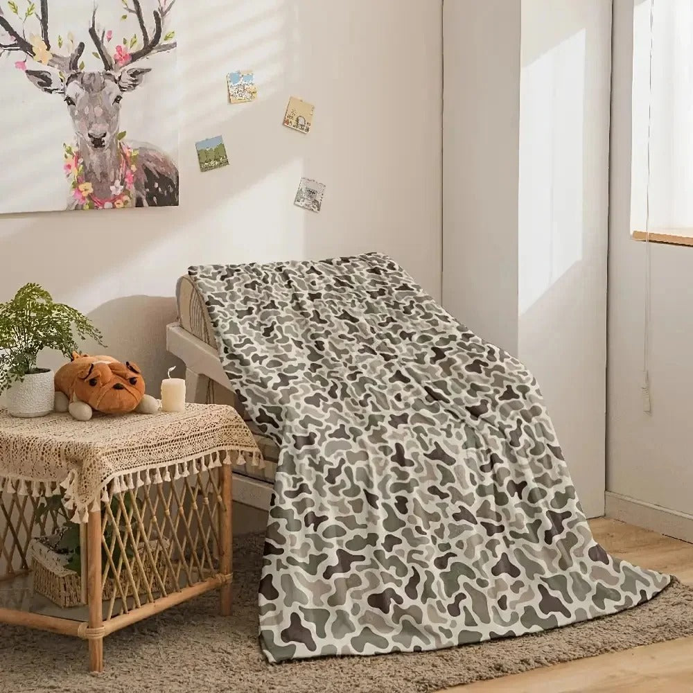 Retro Digital Camo Blanket