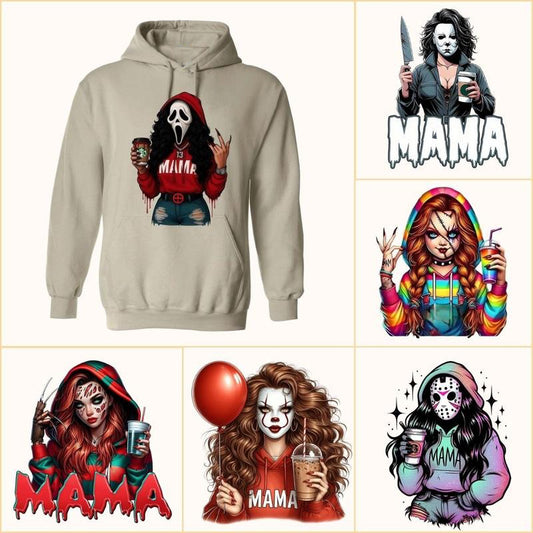 Spooky Mama Halloween Cool Mom Gift Graphic T-Shirt / Sweatshirt / Hoodie