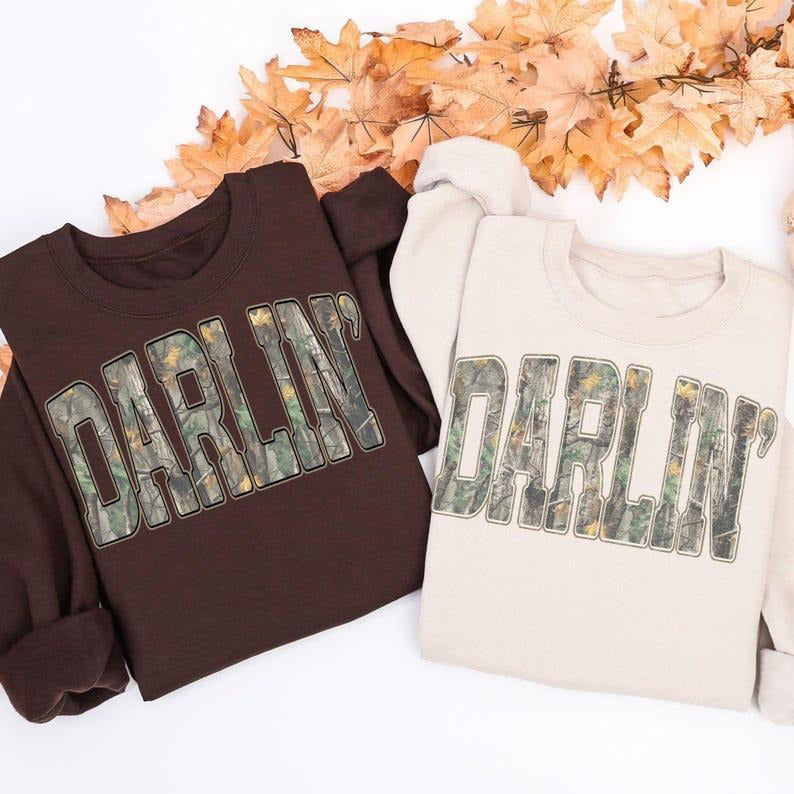 Darlin Retro Camo Country Distressed Cowboy T-Shirt / Sweatshirt / Hoodie