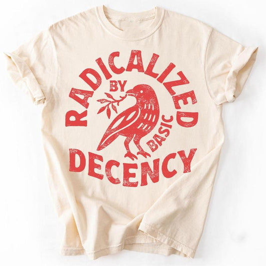 Radicalized By Basic Decency Unisex Political Protest  T-Shirt / Sweatshirt / Hoodie