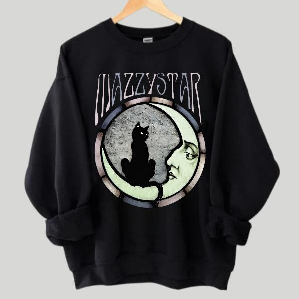 Mazzy Star Moon And Cat 90s Alt Rock Hope Sandoval T-Shirt / Sweatshirt / Hoodie