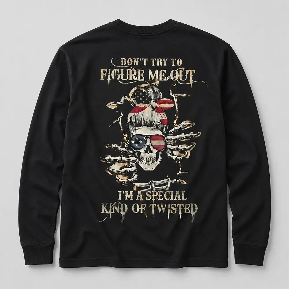 Don't Try To Figure Me Out Skeleton Lady Graphic T-Shirt / Sweatshirt / Hoodie