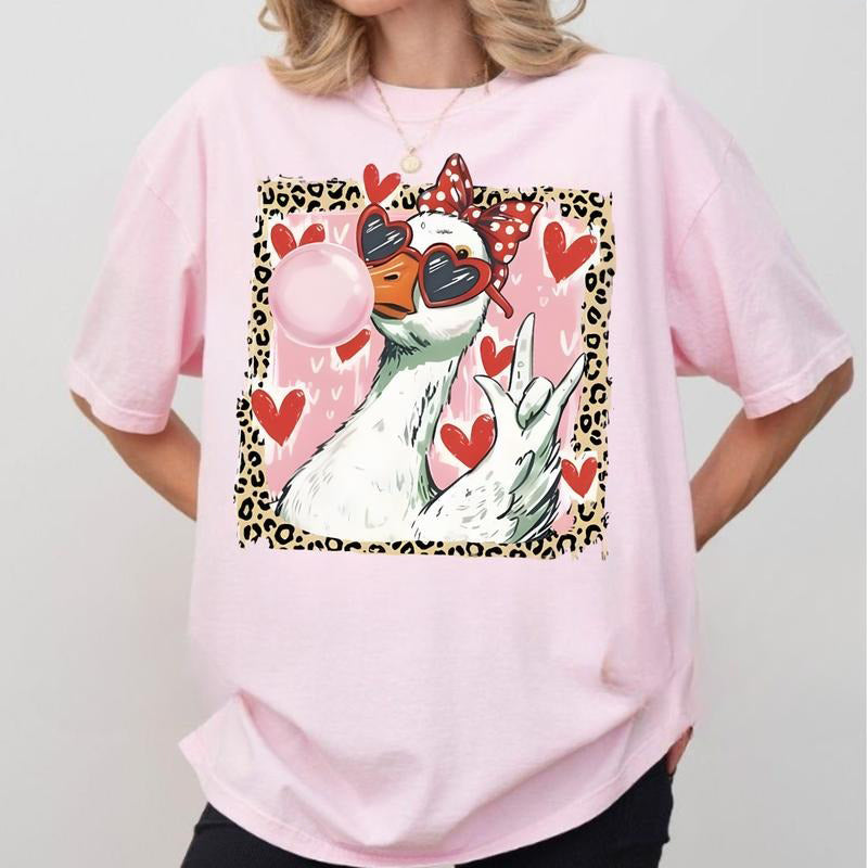 Leopard Valentine's Day Goose T-Shirt / Sweatshirt / Hoodie