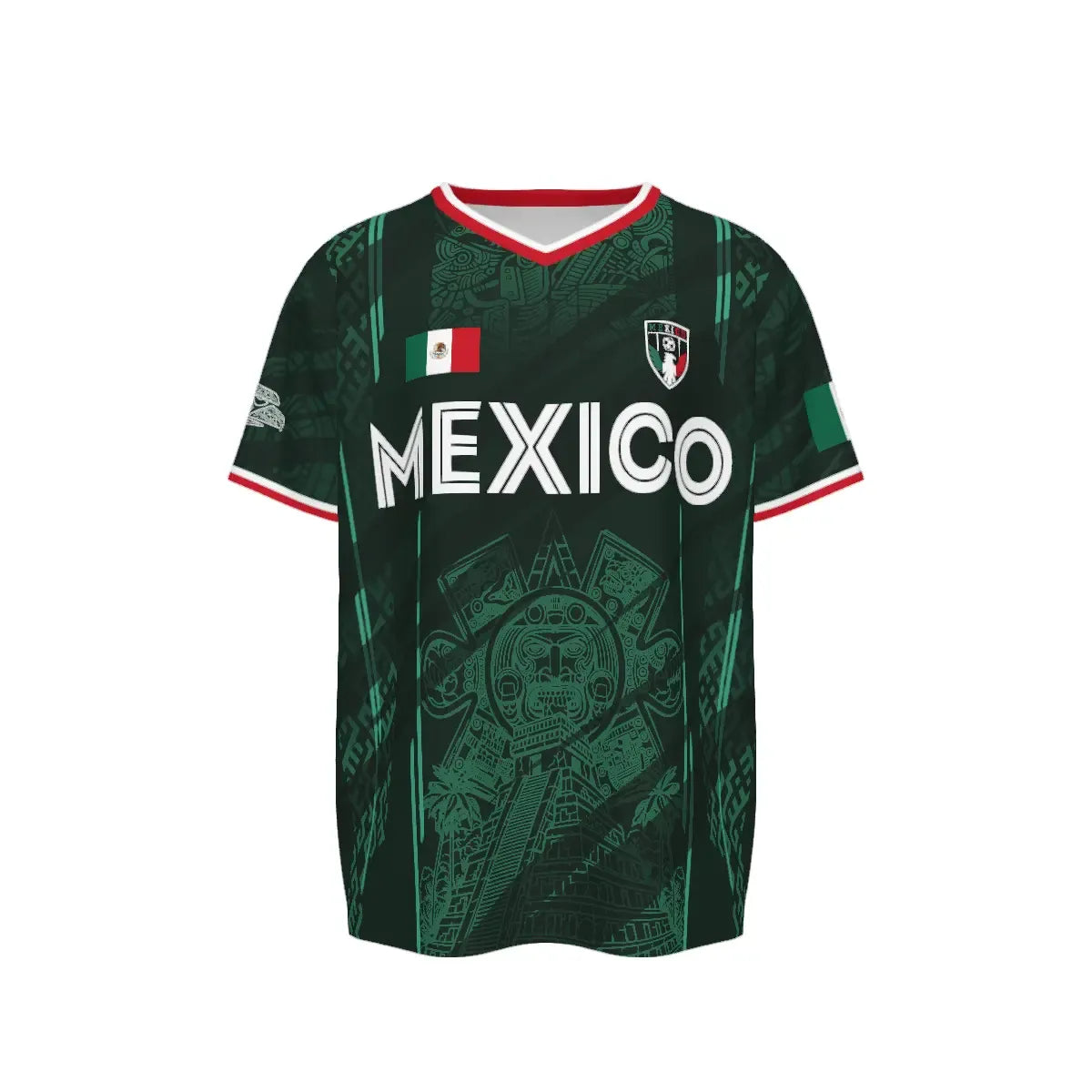 Chichén Itzá Pyramid Graphic Retro Soccer Jersey