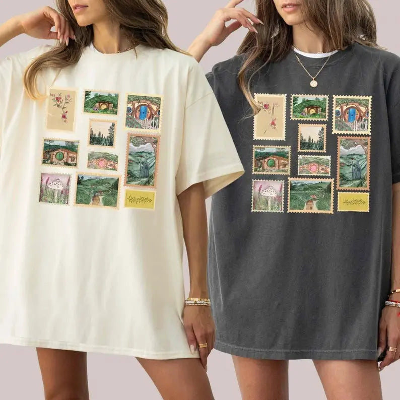 Tolkien Inspired Fantasy Vintage The Shire Stamp Bookish Fellowship Nerdy Fan Gift T-Shirt / Sweatshirt / Hoodie